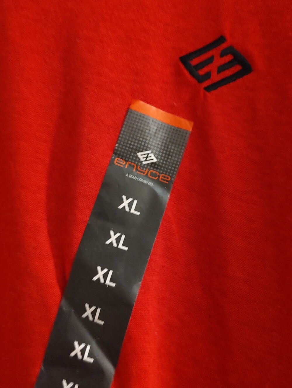 Enyce Red Crewneck Tee with Black Embroidered Logo